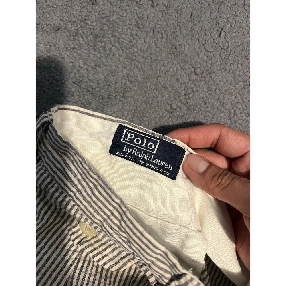 Vintage 80s Polo Ralph Lauren Hickory Stripes Pants Size 36x30 Made In USA